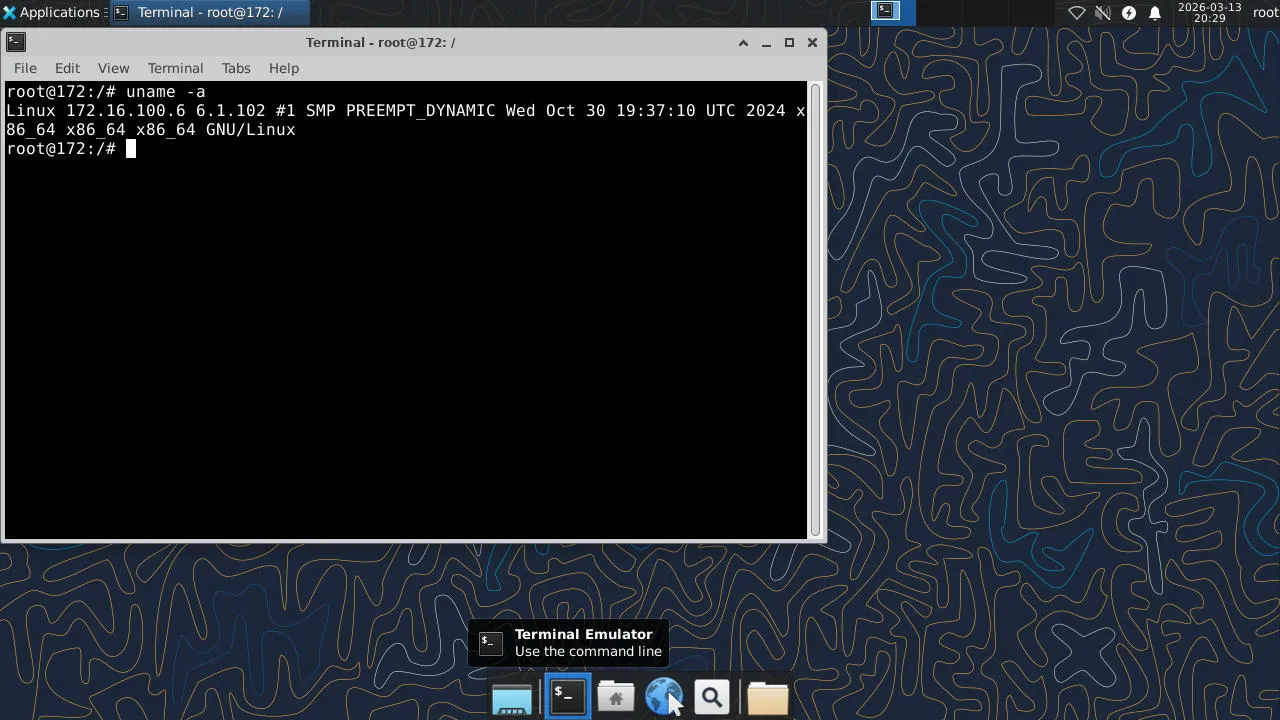 Step 4: The command output is visible
